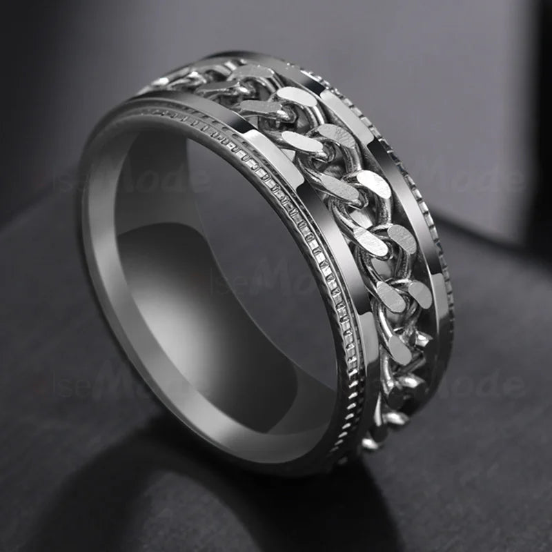 Brown Bliss Rotatable Punk Stainless Steel Ring™
