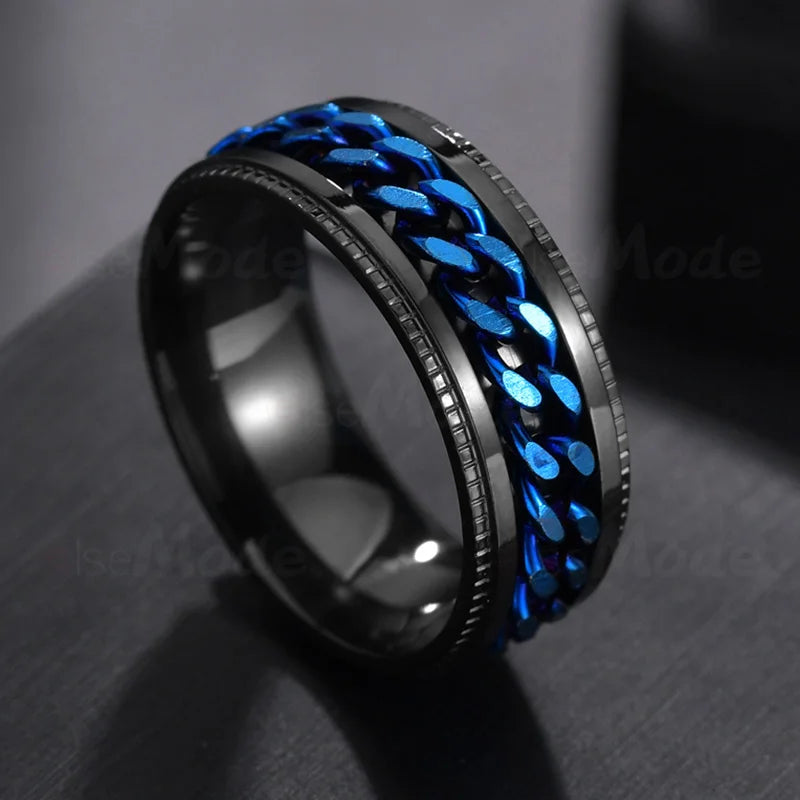 Brown Bliss Rotatable Punk Stainless Steel Ring™