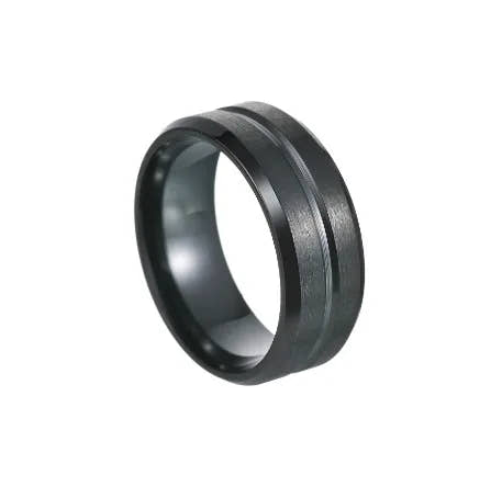 Brown Bliss Modern Elegance Stainless Steel Ring™