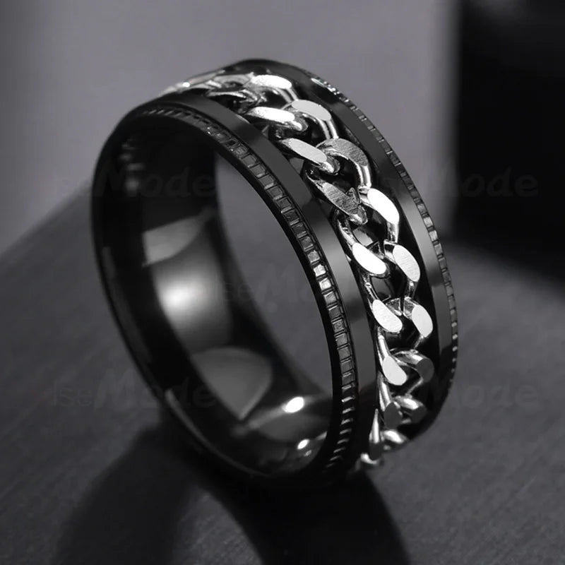 Brown Bliss Rotatable Punk Stainless Steel Ring™