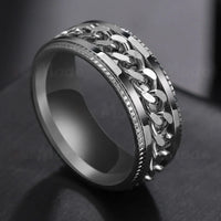 Brown Bliss Rotatable Punk Stainless Steel Ring™