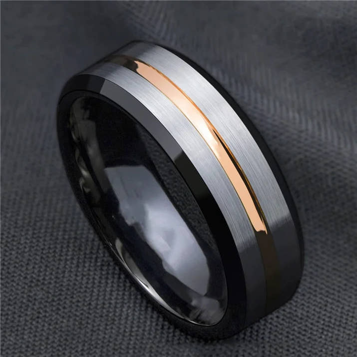 Brown Bliss Black Tungsten Wedding Band™