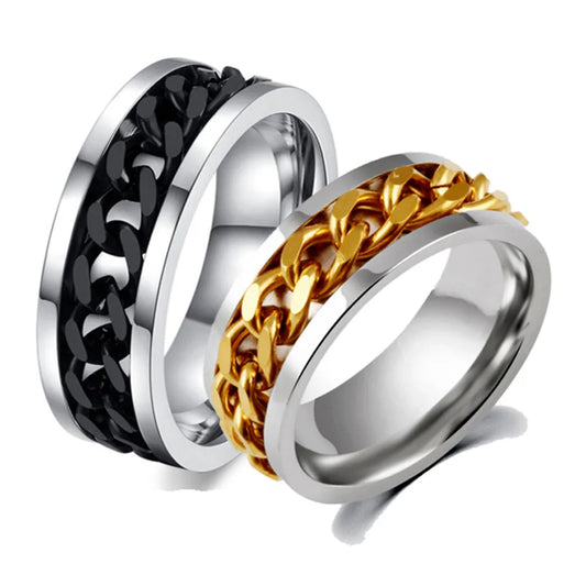 Brown Bliss Rotatable Punk Stainless Steel Ring™