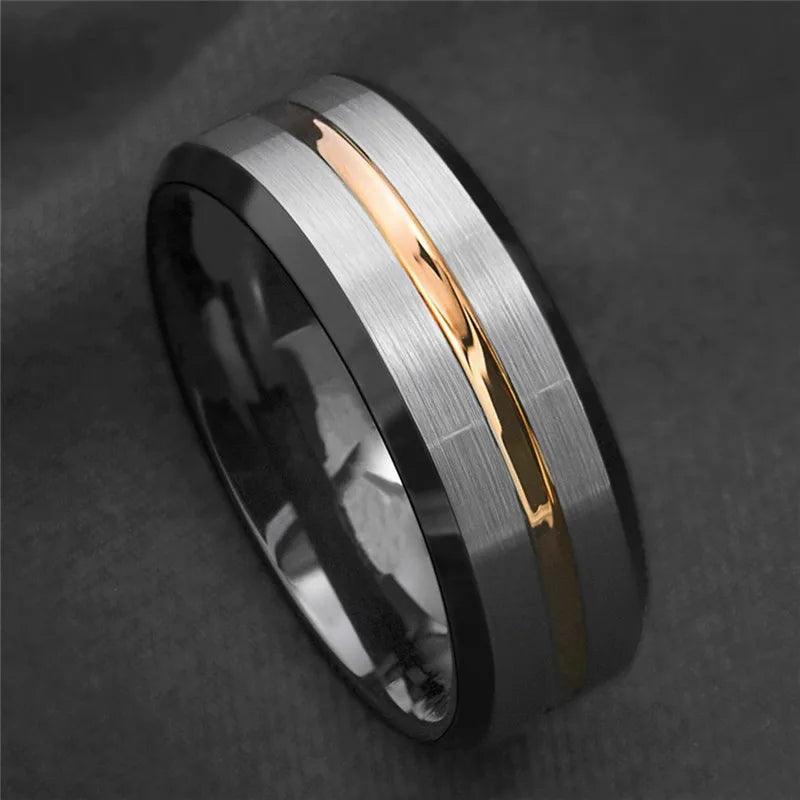 Brown Bliss Black Tungsten Wedding Band™